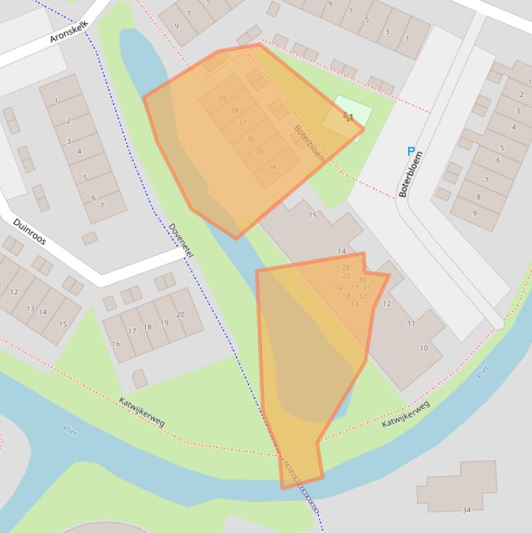 Kaart van postcodegebied 2231WN.