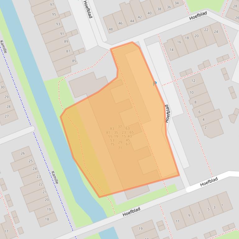 Kaart van postcodegebied 2231WP.