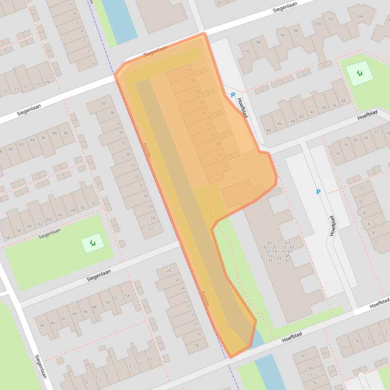 Kaart van postcodegebied 2231WR.