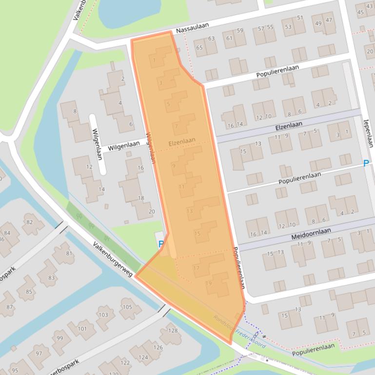 Kaart van postcodegebied 2231XA.