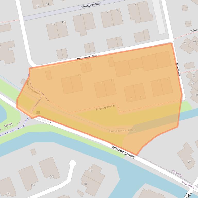 Kaart van postcodegebied 2231XC.