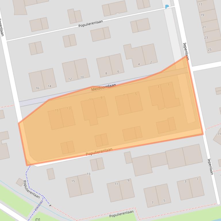 Kaart van postcodegebied 2231XG.