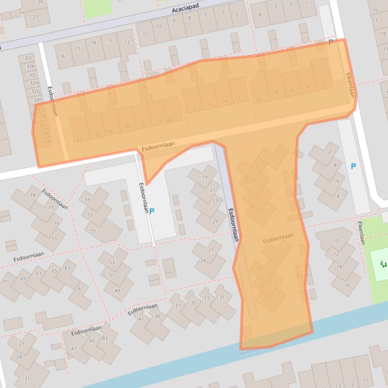 Kaart van postcodegebied 2231XS.