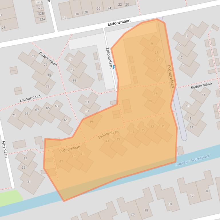 Kaart van postcodegebied 2231XT.