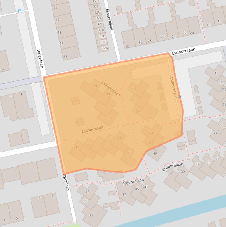 Kaart van postcodegebied 2231XV.