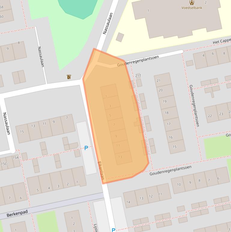 Kaart van postcodegebied 2231XW.