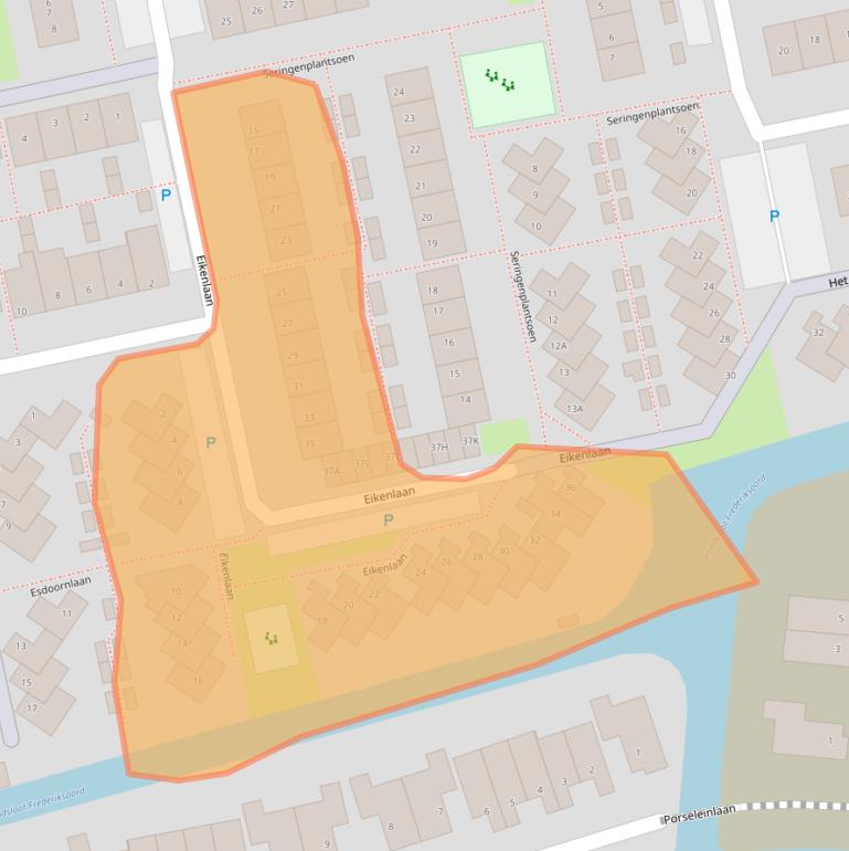 Kaart van postcodegebied 2231XX.