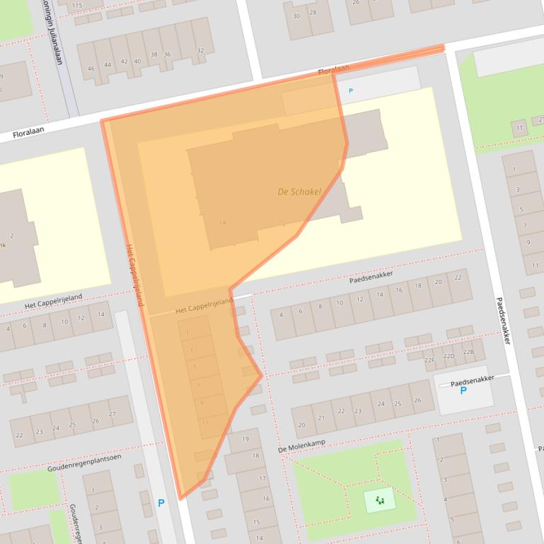 Kaart van postcodegebied 2231ZD.