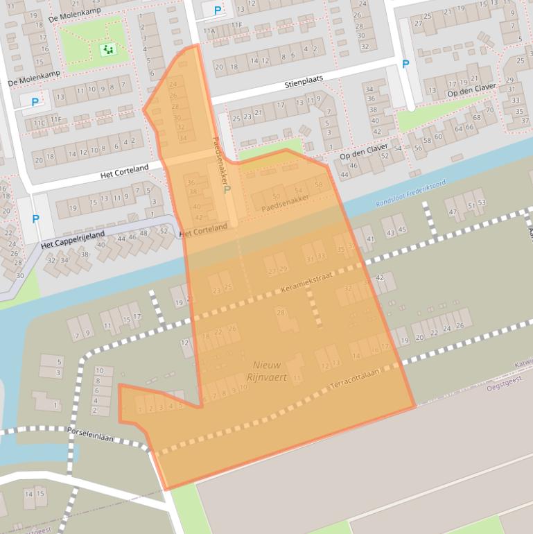 Kaart van postcodegebied 2231ZN.