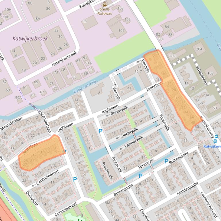 Kaart van postcodegebied 2235AC.