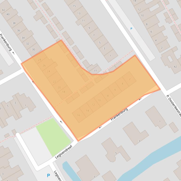 Kaart van postcodegebied 2235AP.