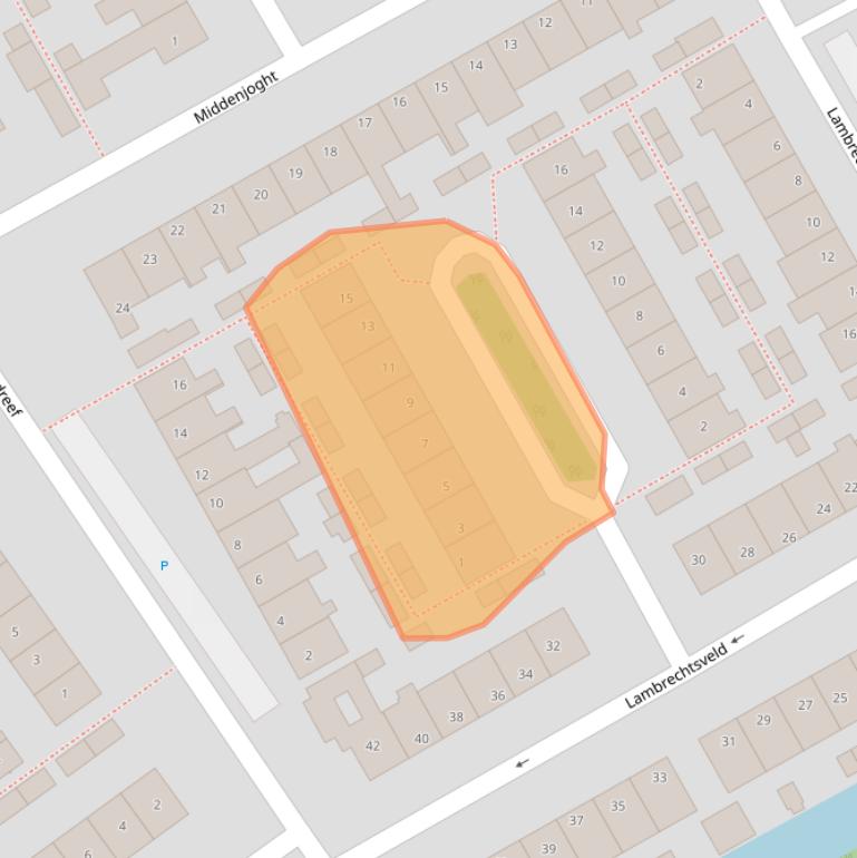 Kaart van postcodegebied 2235BA.