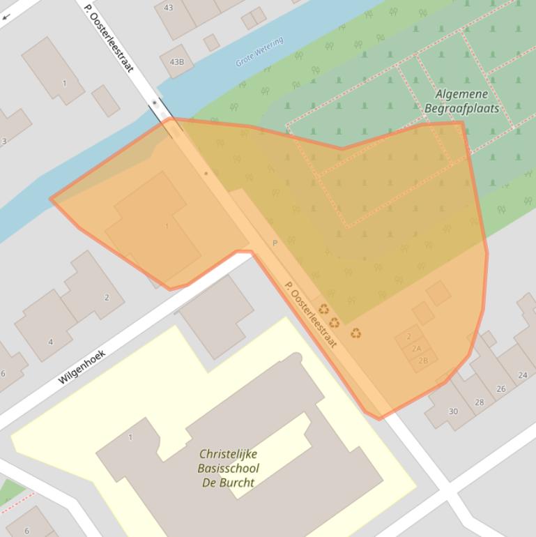 Kaart van postcodegebied 2235BD.