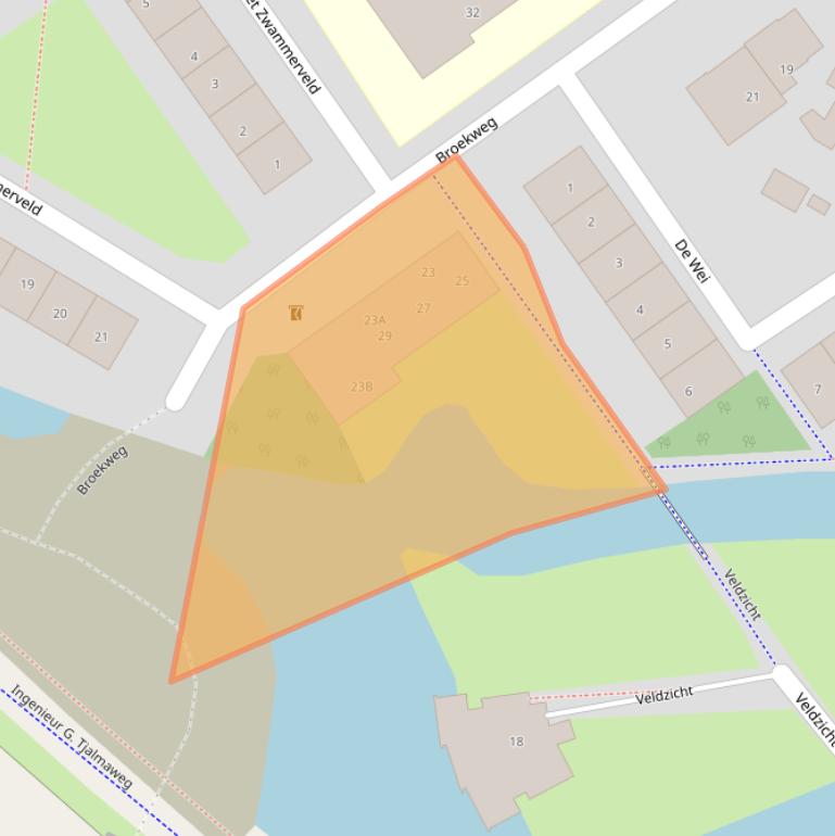 Kaart van postcodegebied 2235BH.