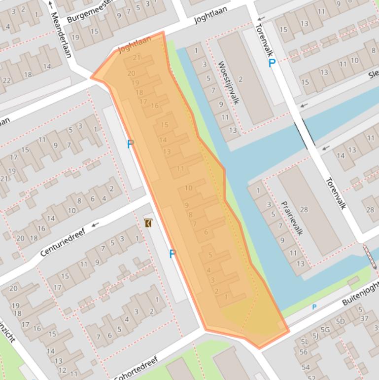 Kaart van postcodegebied 2235BP.