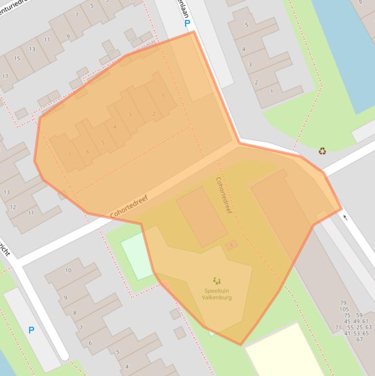 Kaart van postcodegebied 2235BR.