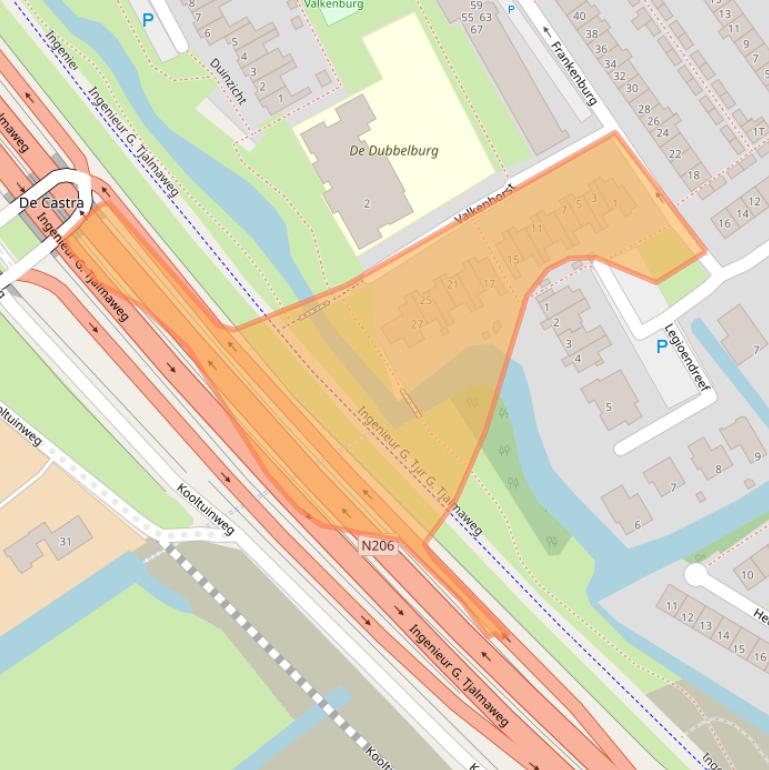 Kaart van postcodegebied 2235BX.