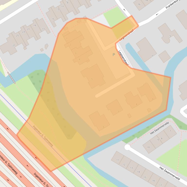 Kaart van postcodegebied 2235BZ.