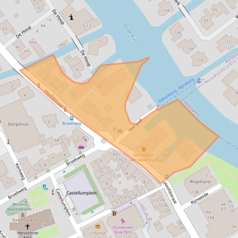 Kaart van postcodegebied 2235CA.