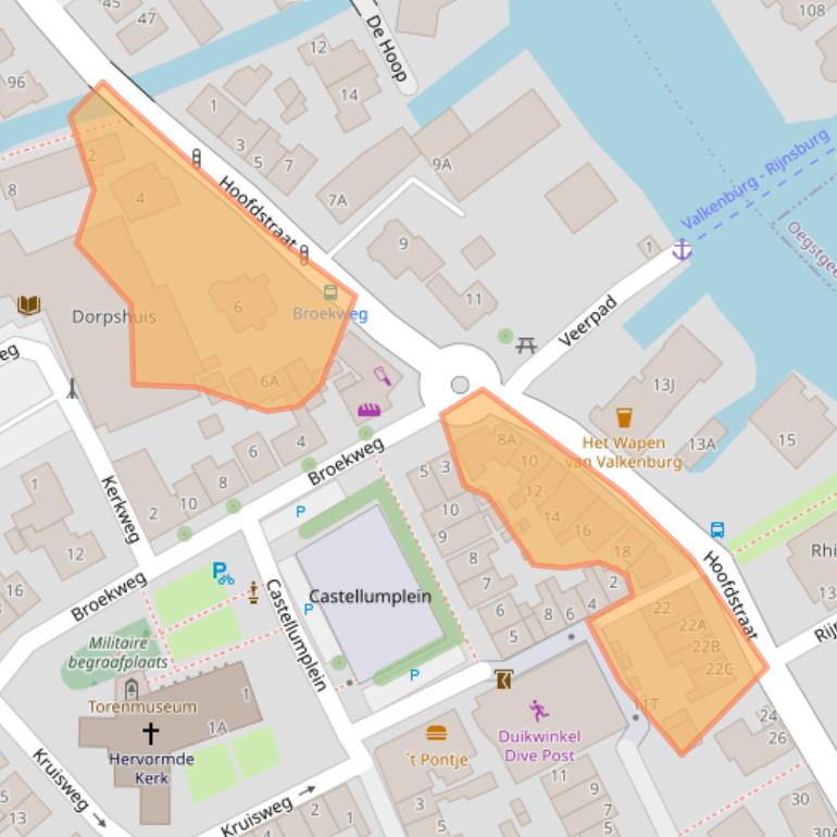 Kaart van postcodegebied 2235CG.