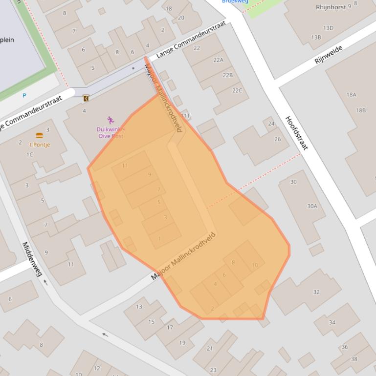 Kaart van postcodegebied 2235CP.