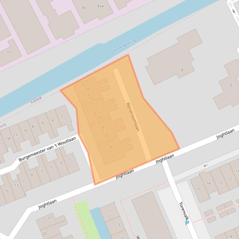 Kaart van postcodegebied 2235DB.