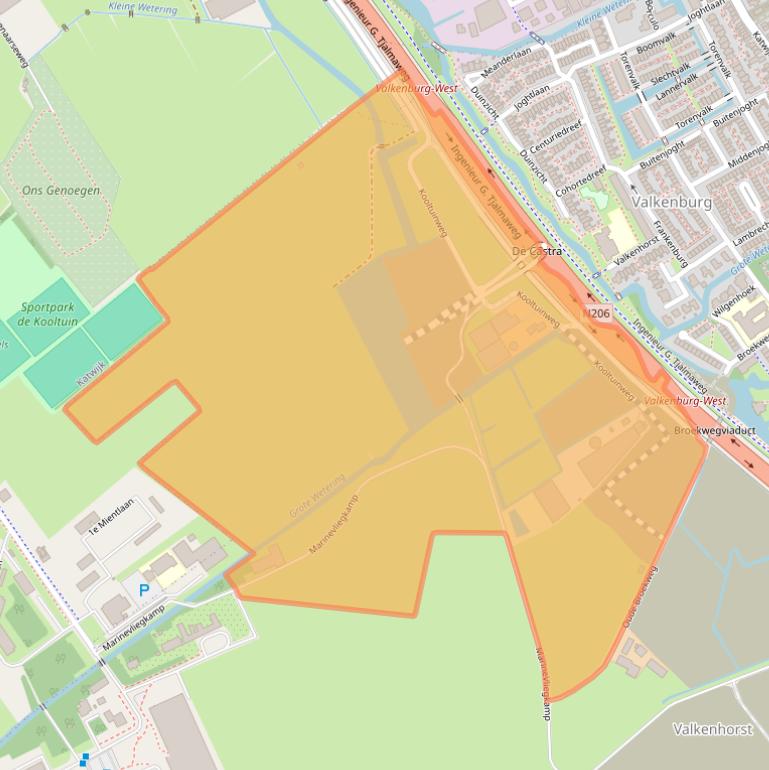 Kaart van postcodegebied 2235DE.