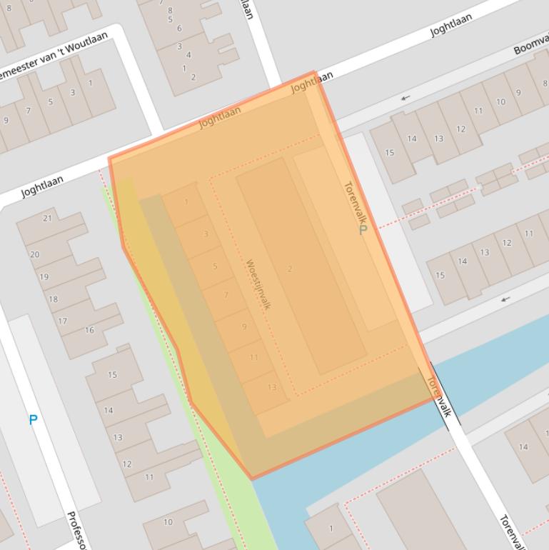 Kaart van postcodegebied 2235DP.