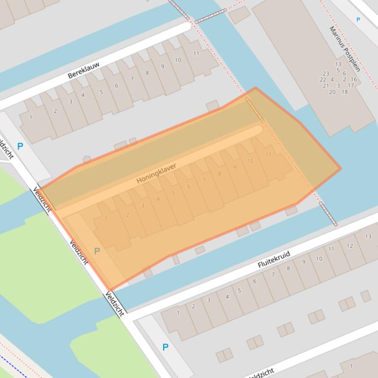 Kaart van postcodegebied 2235DV.