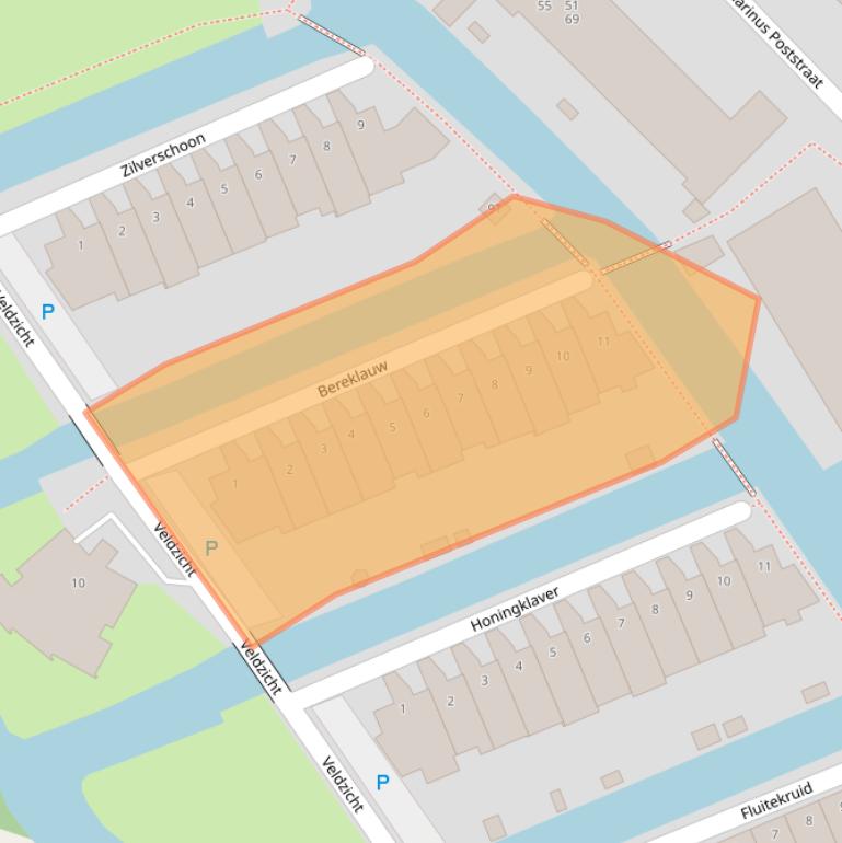 Kaart van postcodegebied 2235DW.