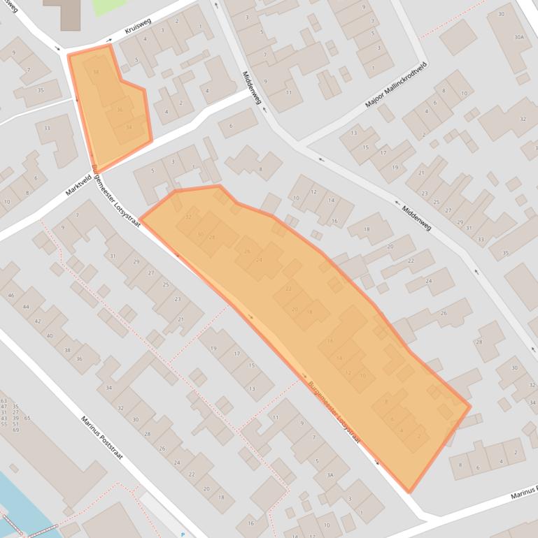 Kaart van postcodegebied 2235EA.