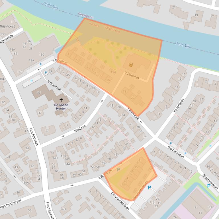 Kaart van postcodegebied 2235ED.