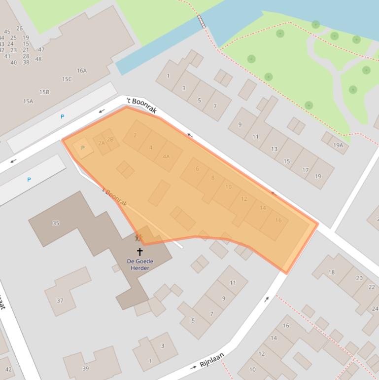 Kaart van postcodegebied 2235EE.