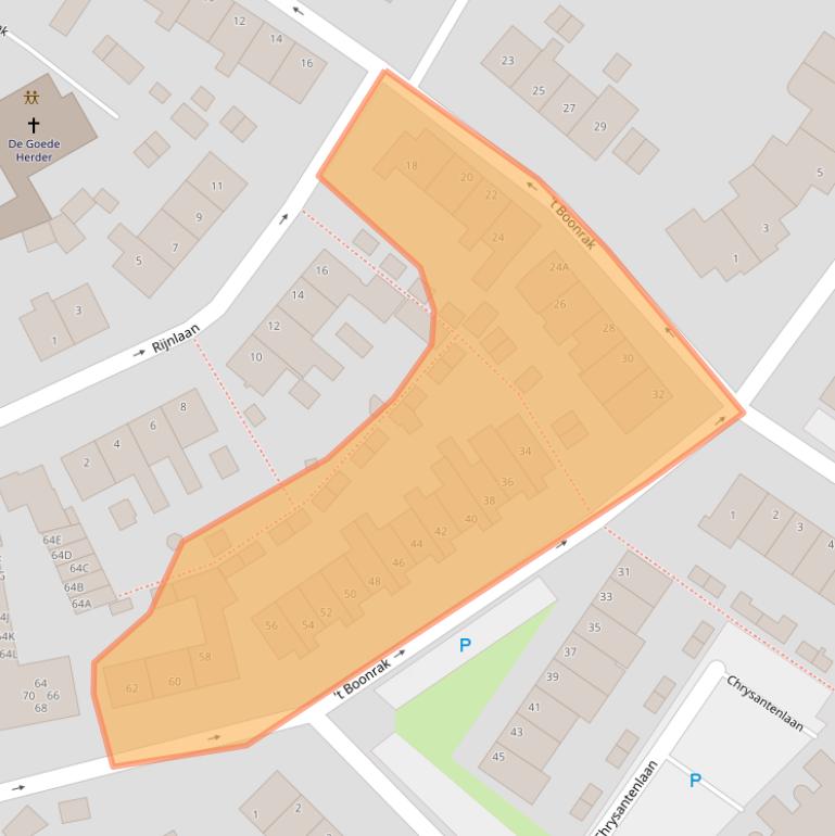 Kaart van postcodegebied 2235EG.