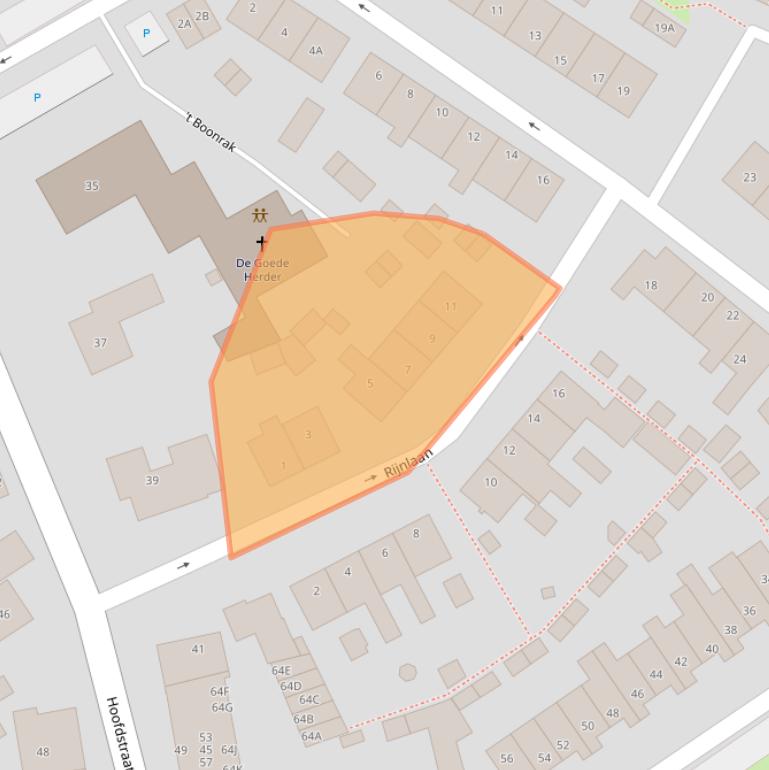 Kaart van postcodegebied 2235EJ.