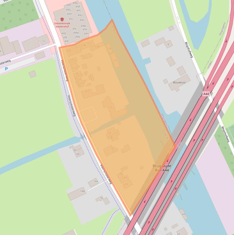 Kaart van postcodegebied 2235SG.