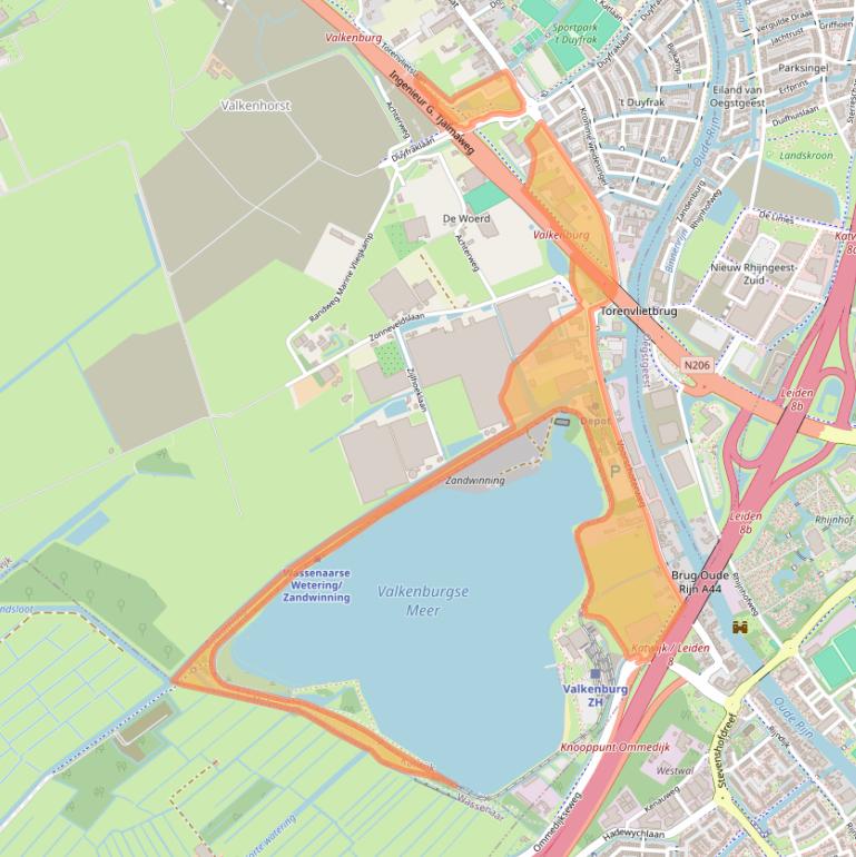 Kaart van postcodegebied 2235SH.