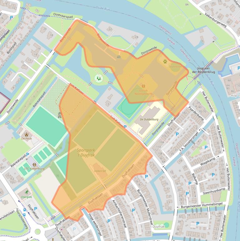 Kaart van postcodegebied 2235SL.