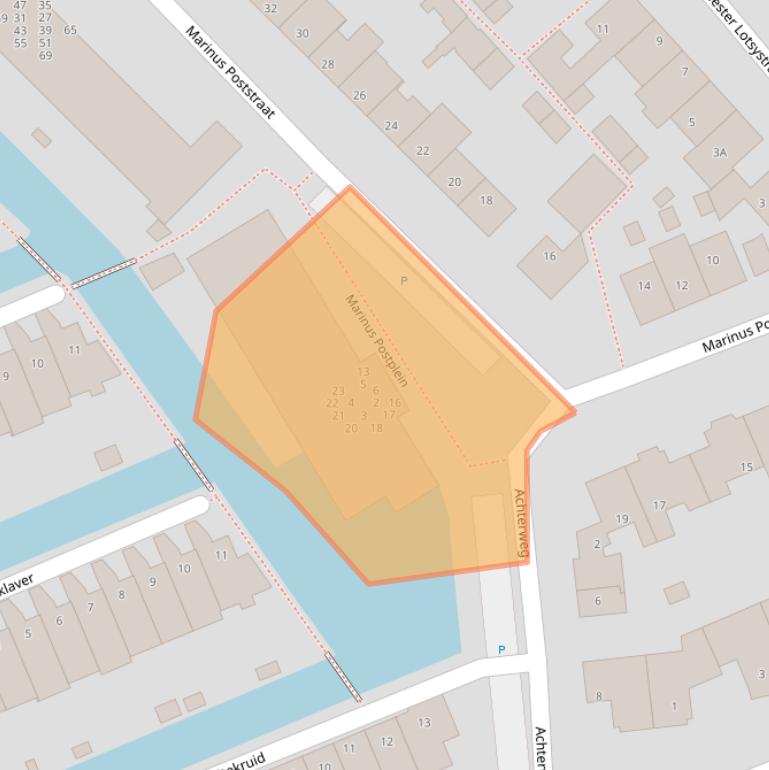 Kaart van postcodegebied 2235SR.