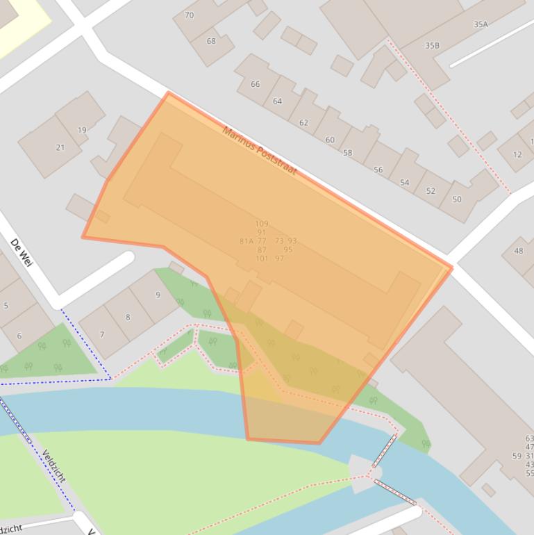 Kaart van postcodegebied 2235XC.