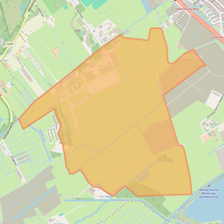 Kaart van postcodegebied 2236.