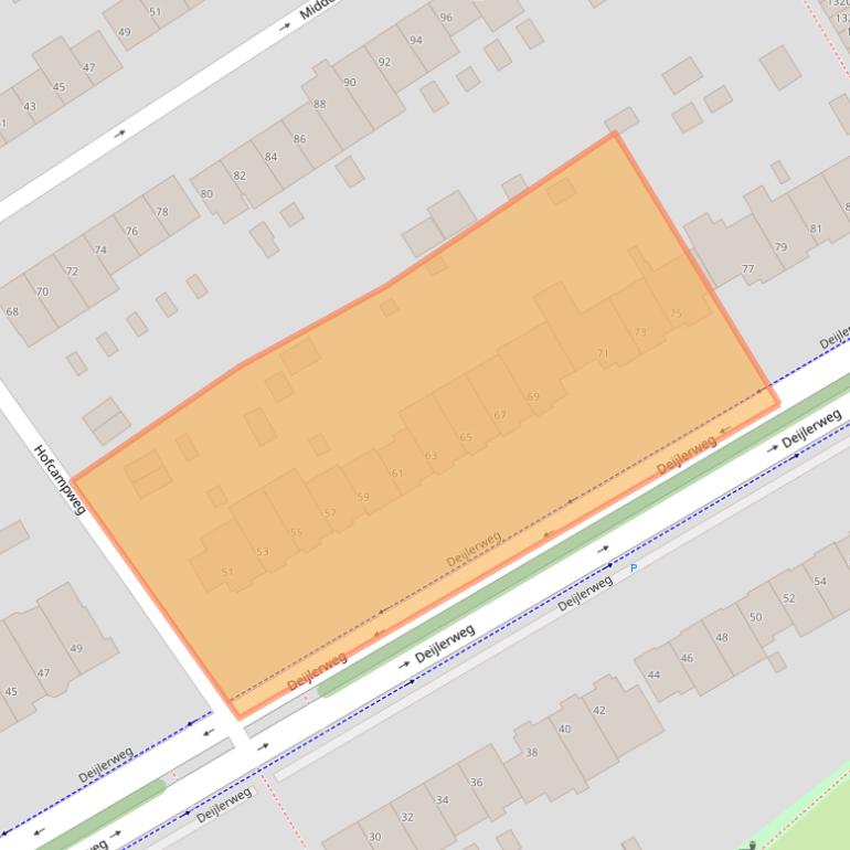 Kaart van postcodegebied 2241AB.