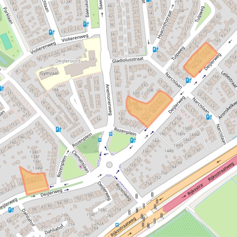 Kaart van postcodegebied 2241AD.