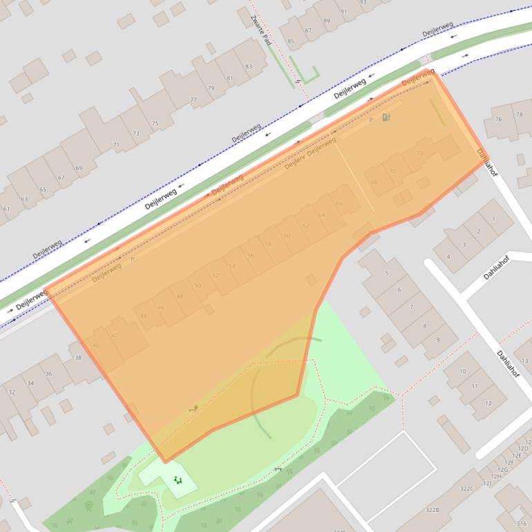 Kaart van postcodegebied 2241AH.