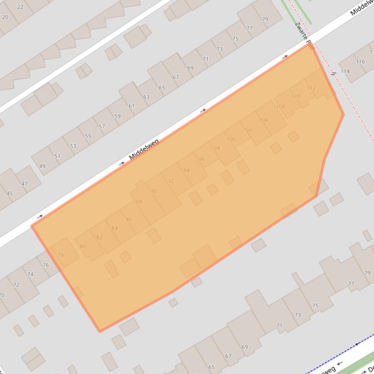 Kaart van postcodegebied 2241AS.