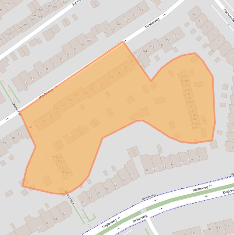 Kaart van postcodegebied 2241AT.