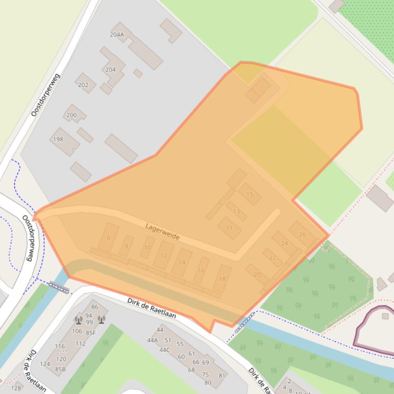 Kaart van postcodegebied 2241BH.