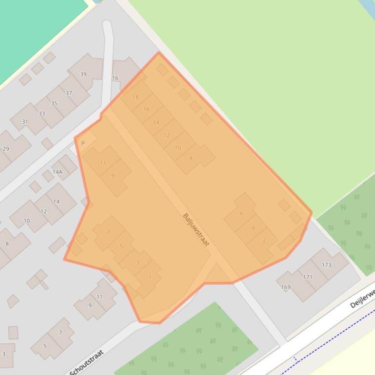 Kaart van postcodegebied 2241BS.