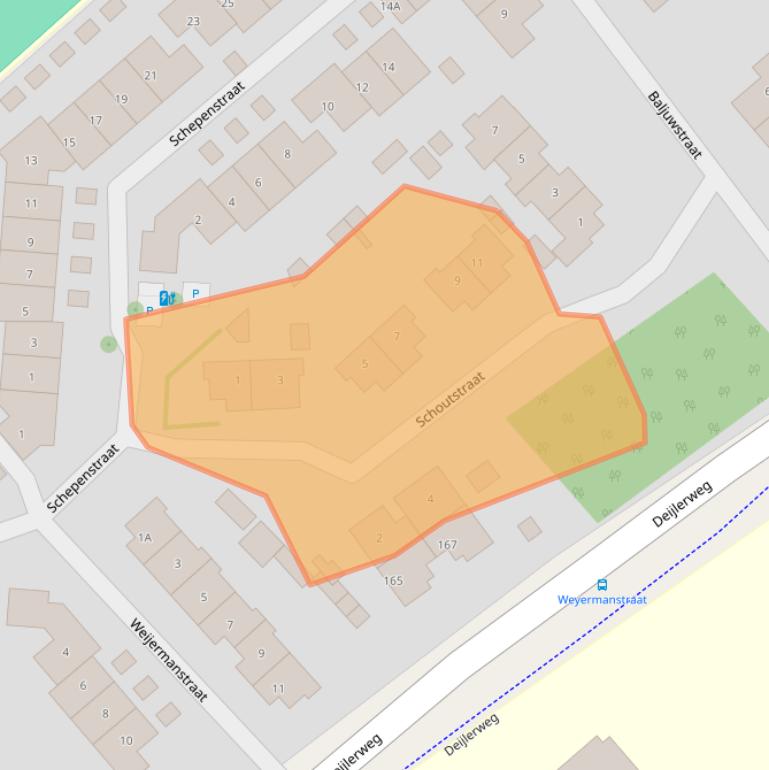 Kaart van postcodegebied 2241BT.