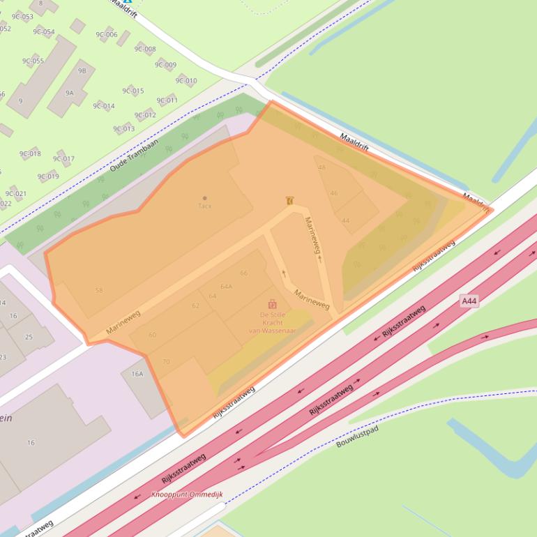 Kaart van postcodegebied 2241BW.